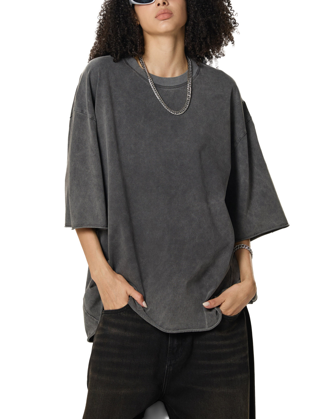 Snow Washed Raw Edge Boxy T-Shirt – Vintage Streetwear | Tapstitch-12